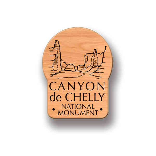 Wood Souvenir Pin